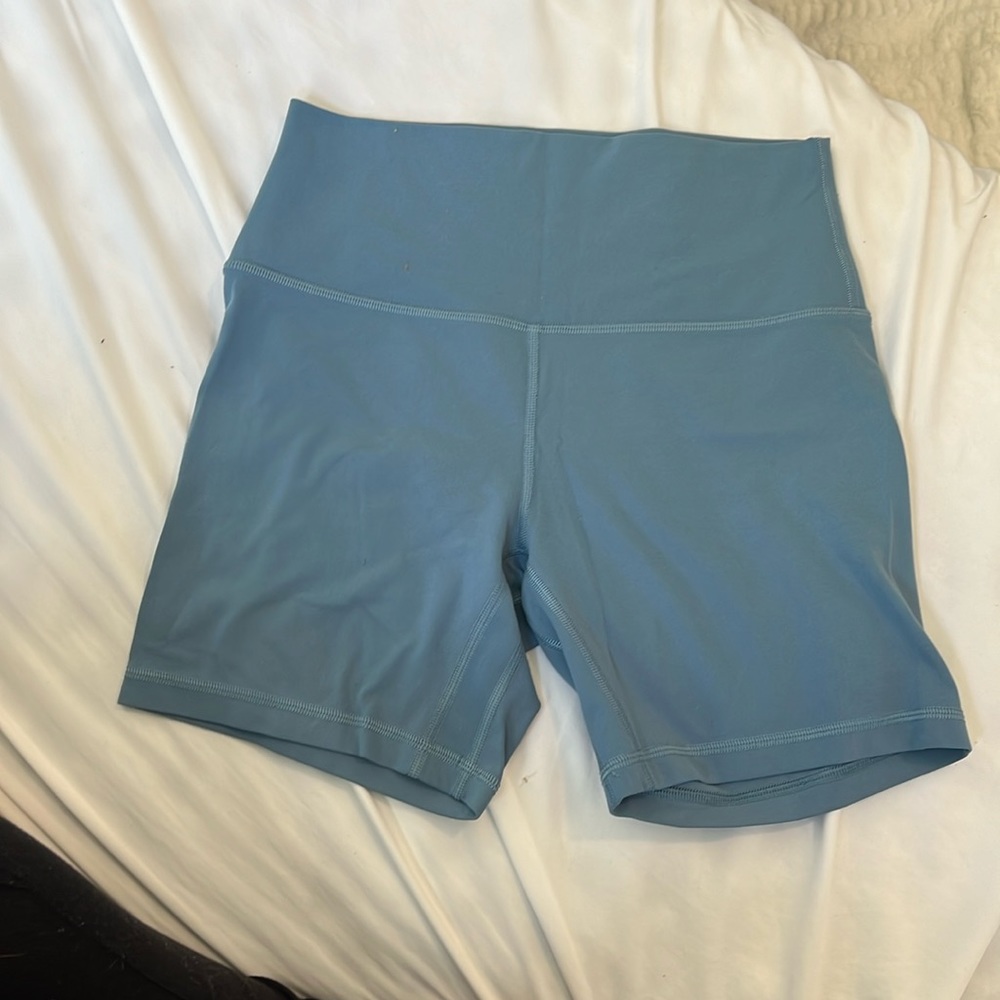 Light Blue Align Biker Shorts